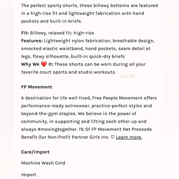 NEW Free People Movement Center Court
Shorts - Picture 6 of 8